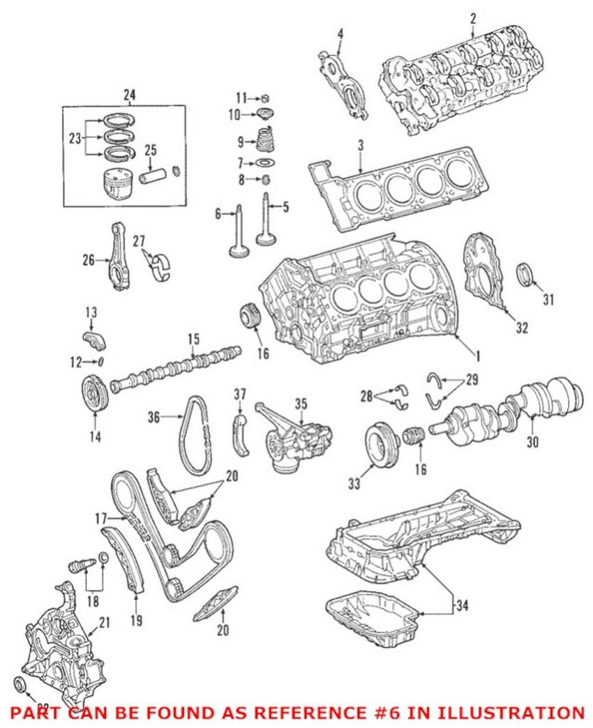 Mercedes Engine Exhaust Valve 1560500427